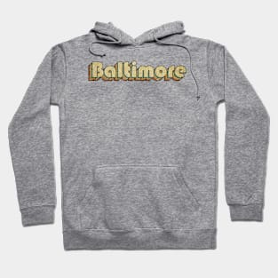 Baltimore // Vintage Rainbow Typography Style // 70s Hoodie